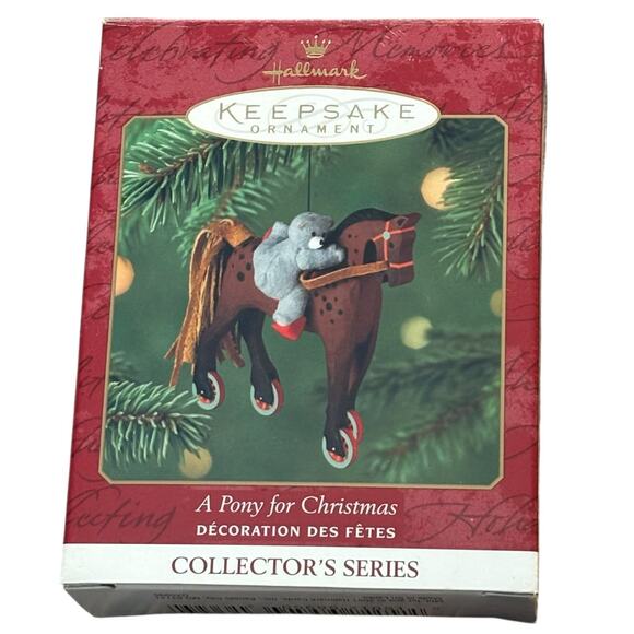 Hallmark Keepsake 2001 Pony for Christmas Handcrafted Christmas Ornament - Picture 1 of 6